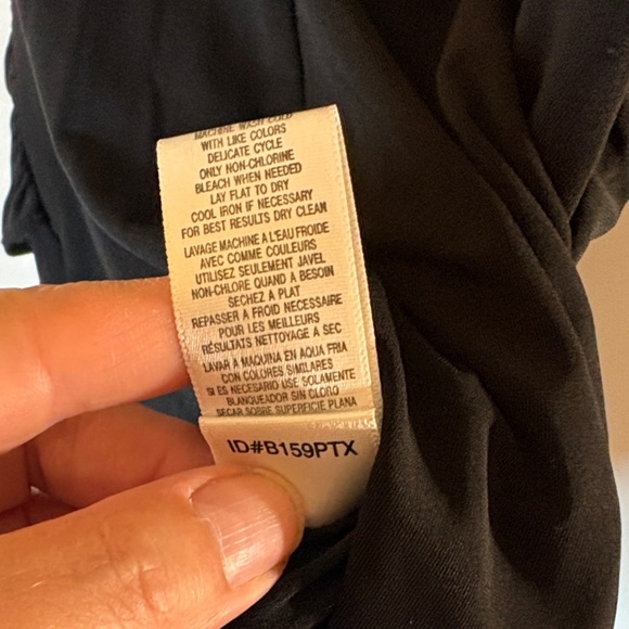 BCBGMaxAzria Black Drape Blouse - Picture 5 of 8